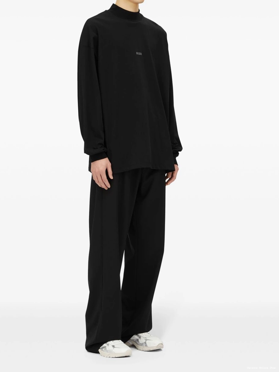Cheap Versace long-sleeve Women slogan-print T-shirt 0407